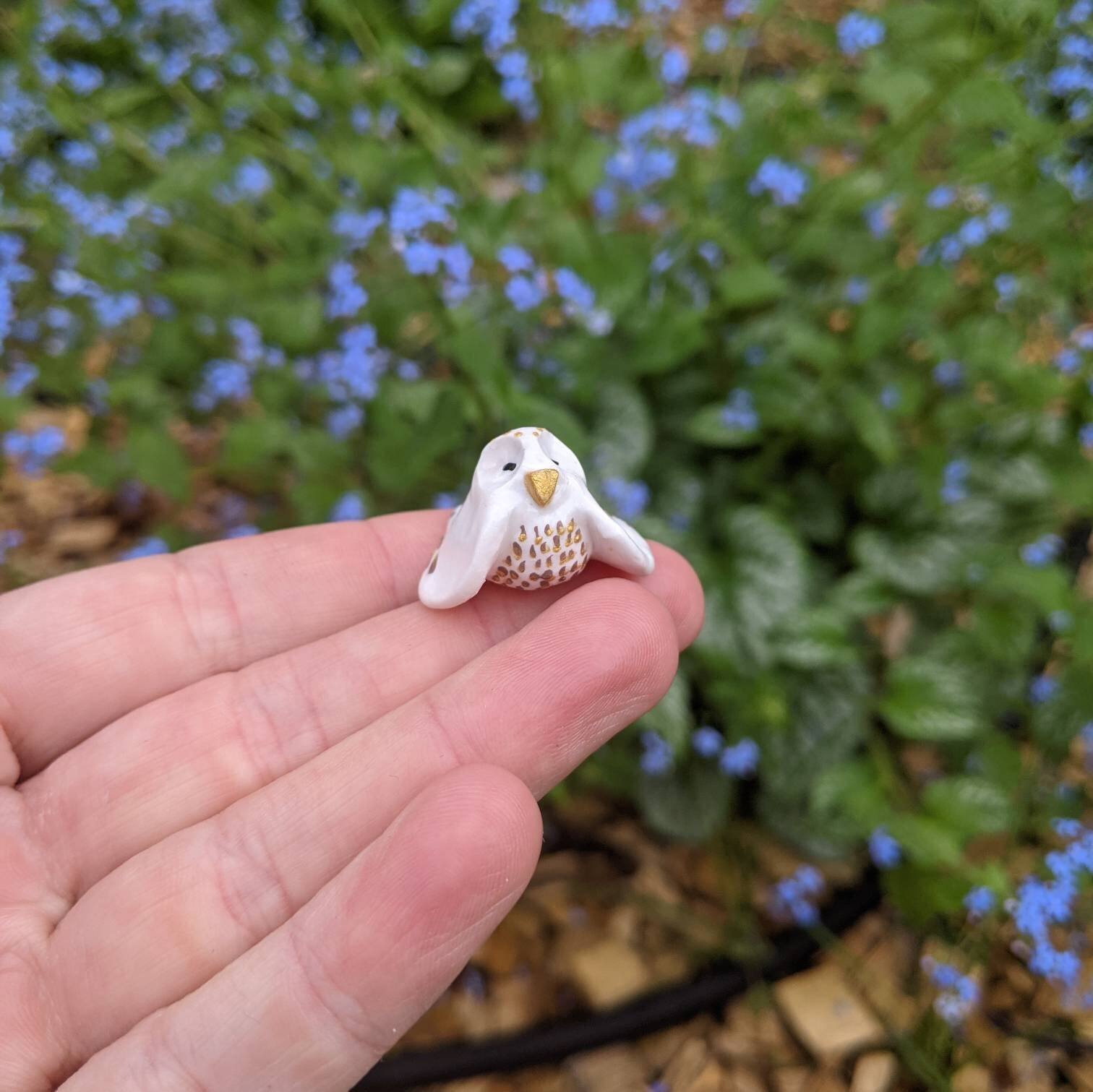 Tiny Snowy Owl Desk Buddy Figurine Office Decor - Etsy
