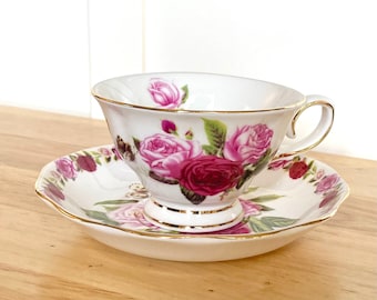 Grace Porcelain Teacup and Saucer