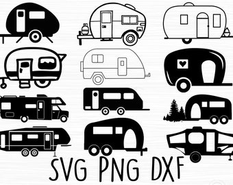 Camper Svg Bundle, Camping Svg, Trailer Svg, Summer Svg, RV Svg, Camper Silhouette Svg, Trailer Svg File, Svg File, Svg Files for Cricut
