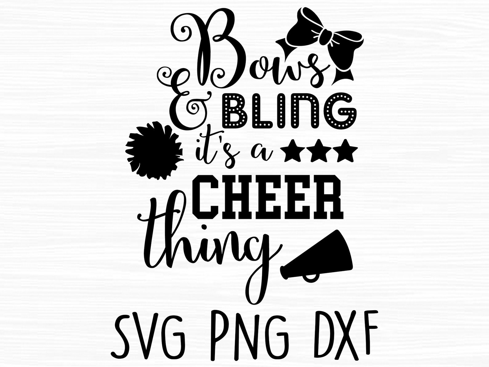 Bows and Bling Its A Cheer Thing Svg Cheerleading Svg Etsy