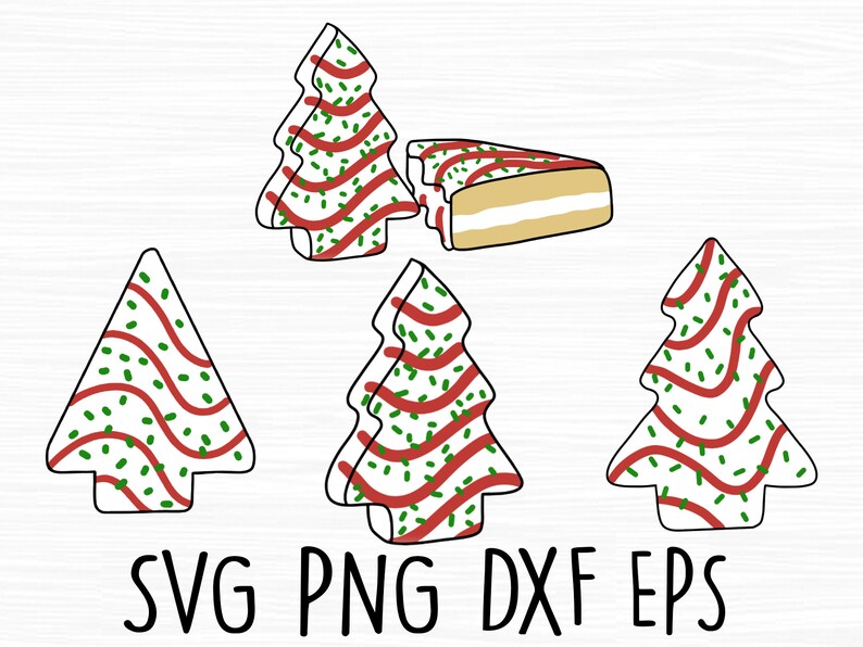 Christmas Tree Cakes Svg Little Debbie Cakes Svg Little Etsy
