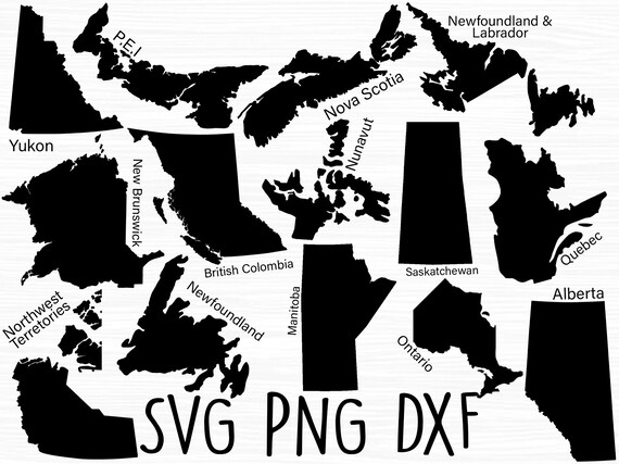 Canada Svg Bundle Canadian Provinces Svg Map Outline Svg - Etsy Finland
