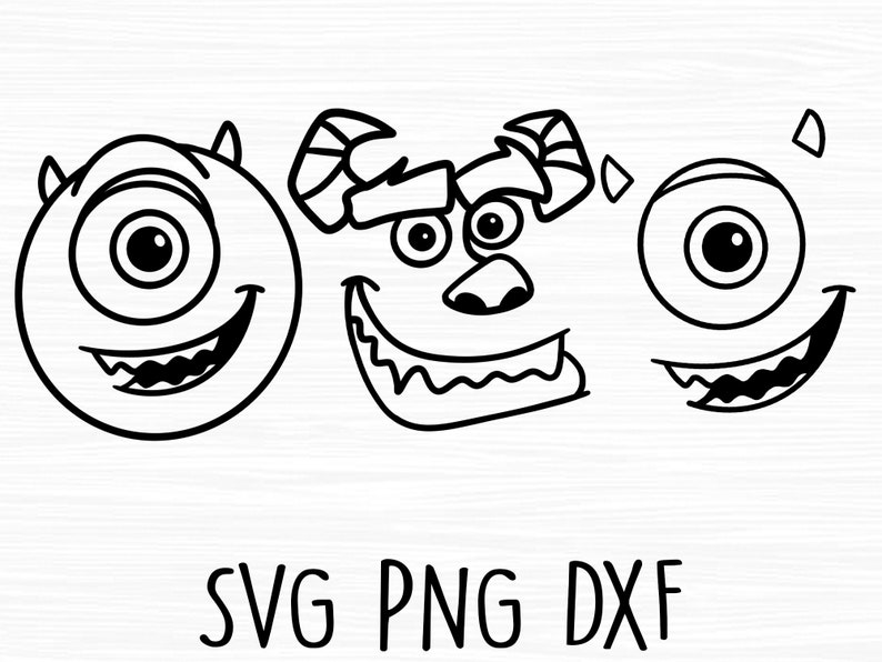 Monsters Inc Svg Mike Wazowski Svg Sully Svg Pixar Svg - Etsy