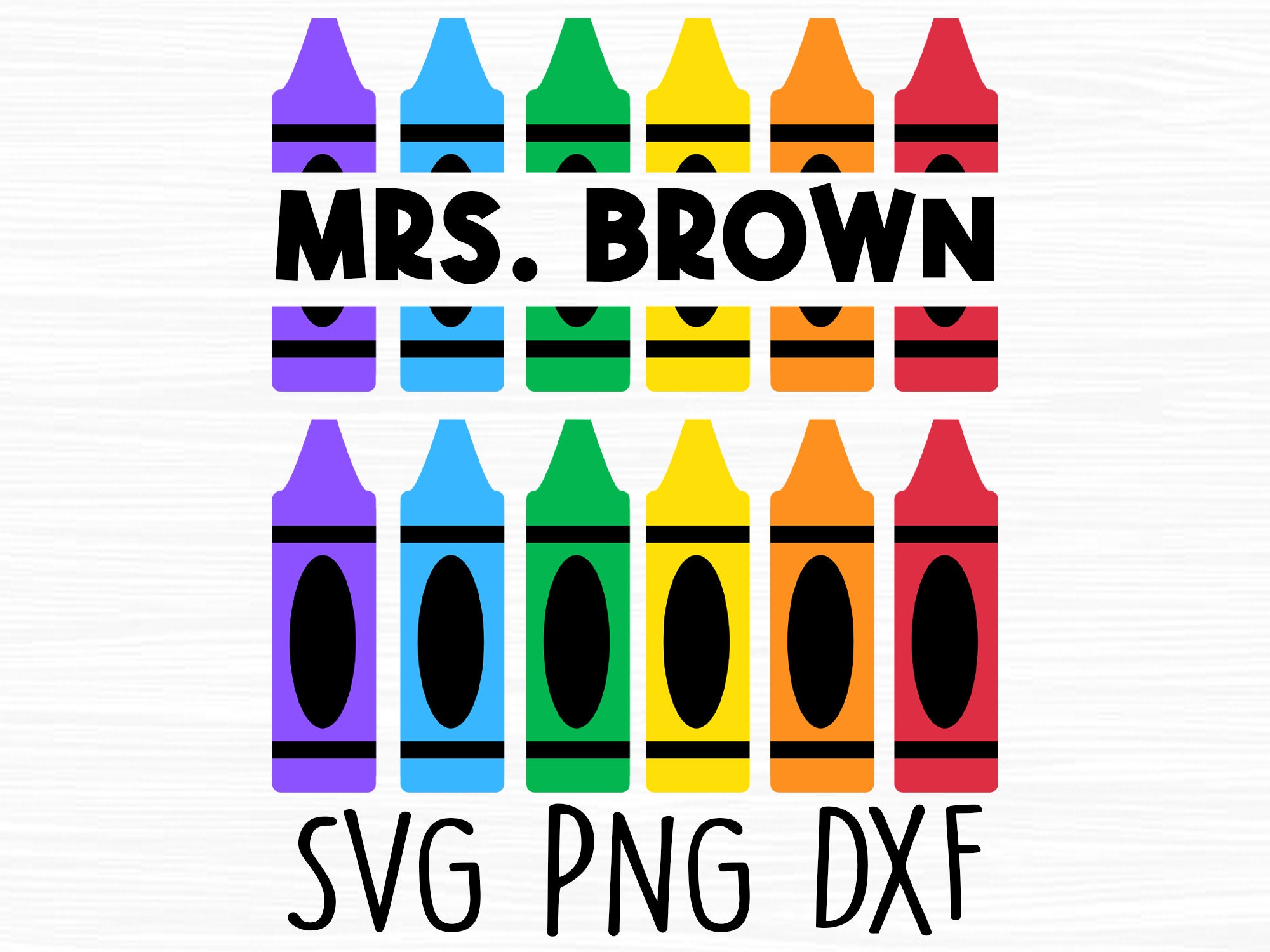 Download Crayon Monogram Svg Crayons Svg School Svg Teacher Svg Etsy