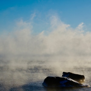 Fog over Lake Superior, Minnesota, Landscape Photography, Digital Print, Wall Art, Wall Decor