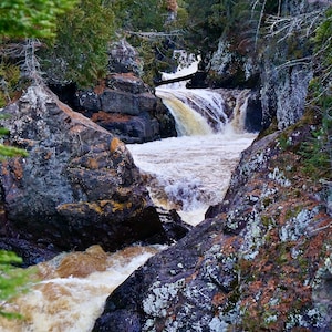 Northern Minnesota Waterfall, Landscape Photography, Nature Photography, Digital Print, Wall Art, Wall Decor