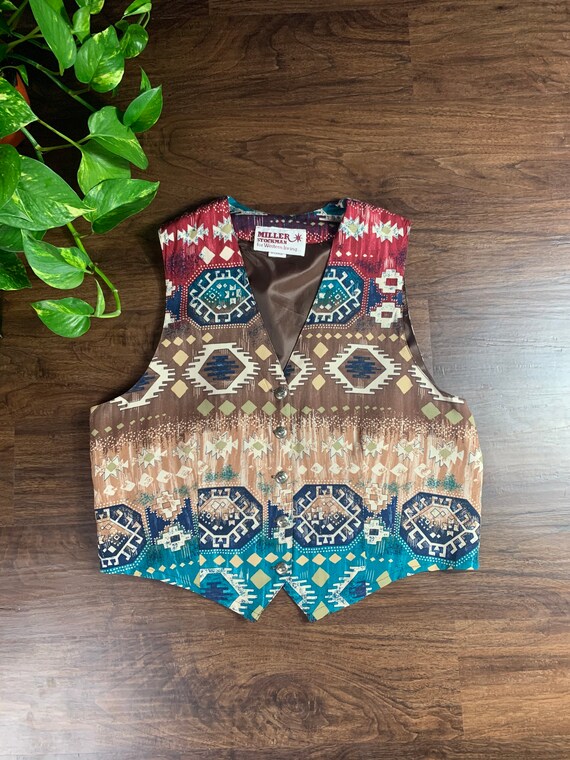 Vintage Southwestern Vest, Native American Vest, A