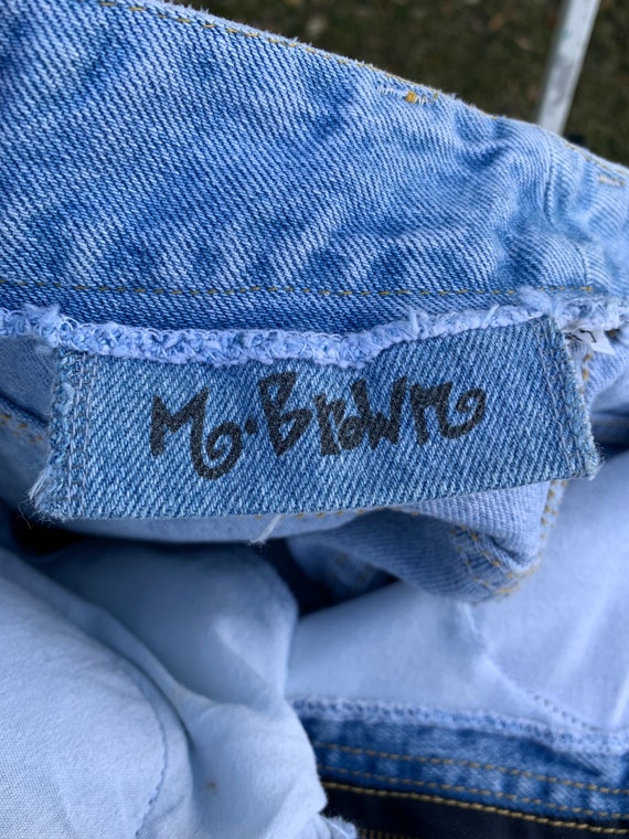 Vintage 90s High Waisted Hand Painted Jeans Hand Pai Gem