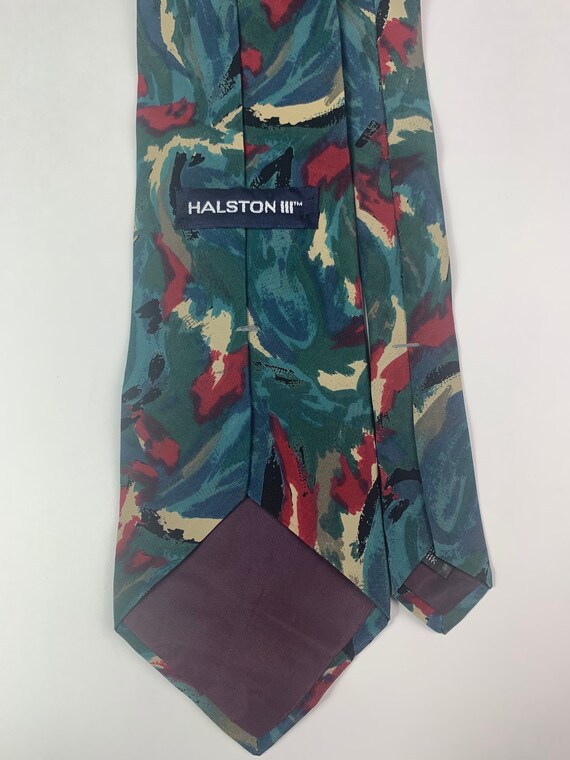 Vintage 1980s Halston III Necktie, Abstract Tie, … - image 6