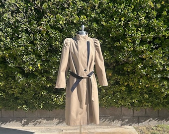 Vintage 1980s Duster Coat, Trench Coat