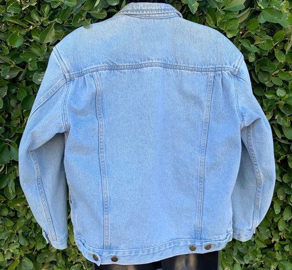 Vintage 80s Light Wash Oversized Denim Jacket by … - image 2