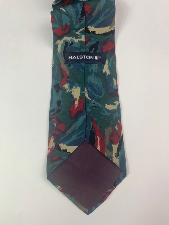 Vintage 1980s Halston III Necktie, Abstract Tie, … - image 4