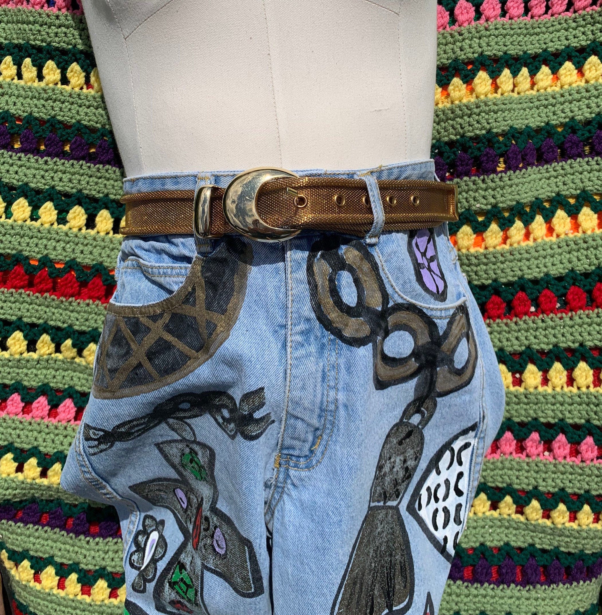 80s 90s Mesh Belt - Etsy
