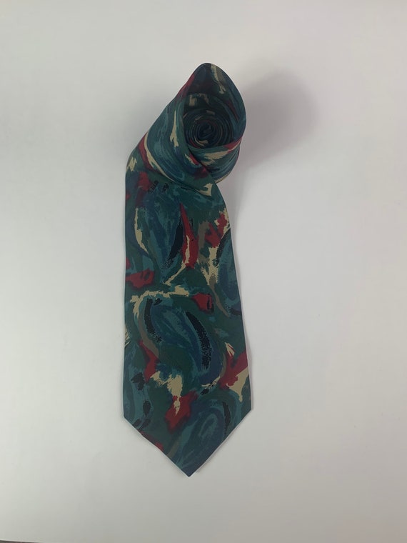 Vintage 1980s Halston III Necktie, Abstract Tie, … - image 2