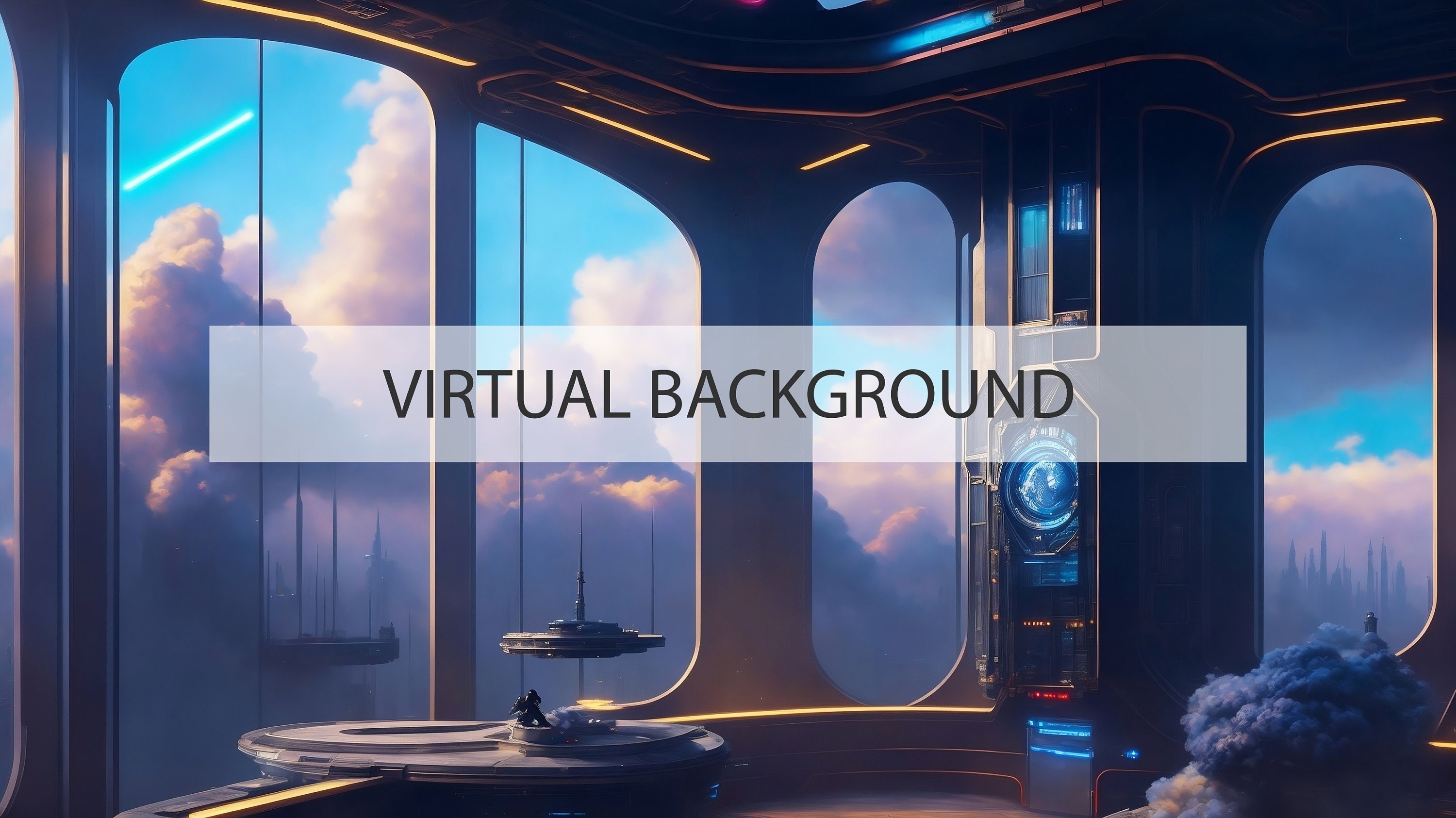 Virtual Backgrounds Cloud Office Background Backdrop - Etsy