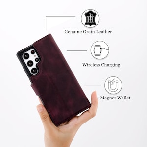 Funda de cuero personalizada de primera calidad para Galaxy S25 Ultra, funda con bloqueo RFID y tarjetero para Samsung S25, S24, S23