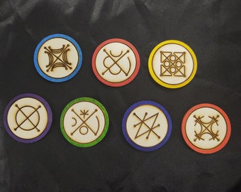 The 7 Planetary Seals and Glyphs [Double Side]