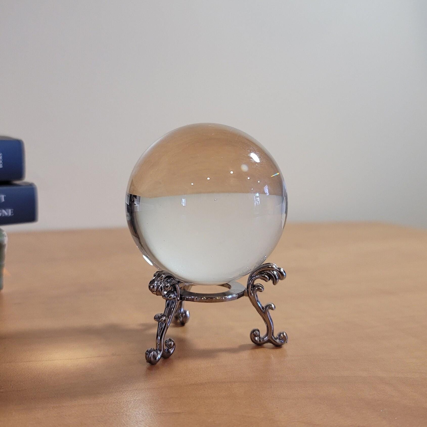Clear Quartz Crystal Ball With Stand for Scrying, Wicca, Psychic ...