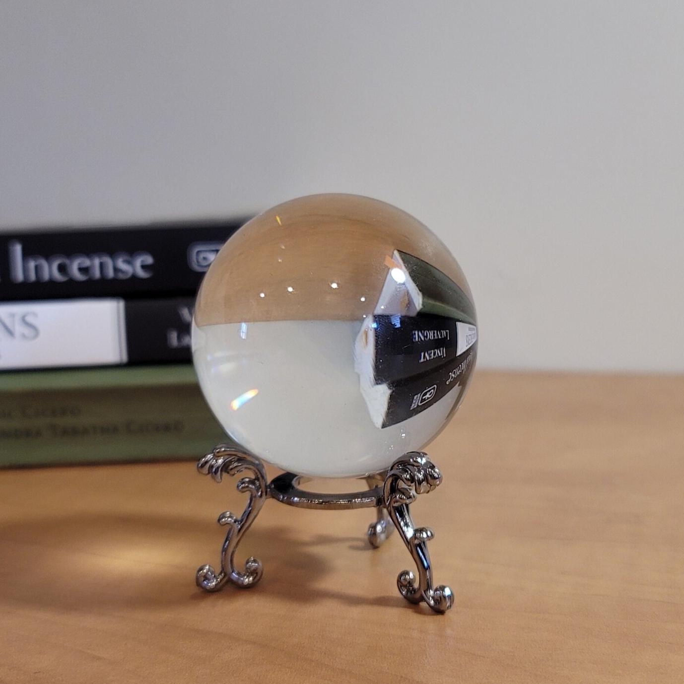 Clear Quartz Crystal Ball With Stand for Scrying, Wicca, Psychic ...