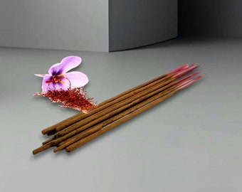 Saffron Incense Sticks (Premium Quality). For meditation and worship, consecration of magic mirrors and healing rituals.
