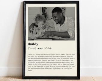 Daddy Photo Collage, Personalized Gift for Dad, Daddy Photo Birthday Present, Gift For Dad, Fathers Day Gift, Photo Gift