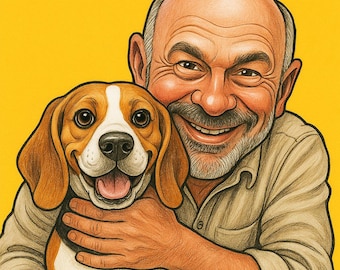 Personalized Family Caricature Portrait, Custom Digital Art From Photo, Commissions Portrait