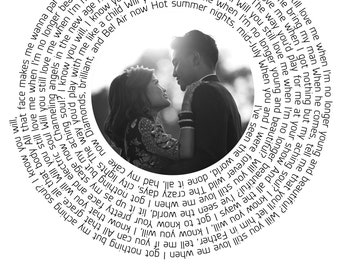 Custom Song Lyrics Vinyl Poster, First Dance Song Print, Wedding Song Lyrics Art, Personalized Music Poster, Anniversary Gift