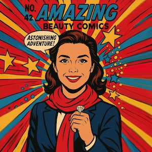 Retrato artístico de héroe de cómic, retrato de superhéroe personalizado, ilustración de cómic basada en tus fotos, portada de cómic pop art vintage