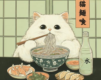 Custom Japanese Funny Pet Portrait: Ukiyo-e Style Bathroom Print, Pet in Toilet Portrait – Funny Custom Pet Portrait, Japan Style Portrait