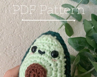 PDF PATTERN ONLY Avocado Crochet Amigurumi Pattern