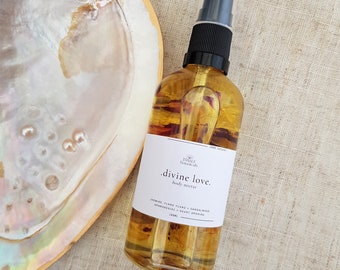 Divine Love Body Nectar, Jasmine Ylang Ylang Sandalwood Massage Oil