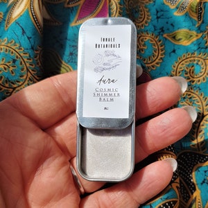 Aura Shimmer Balm: White natural highlighter  makeup, - 8G Tin