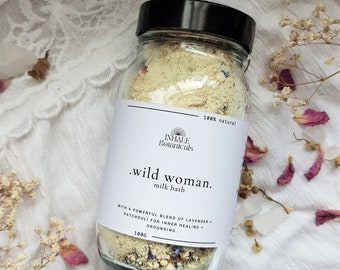 Wild Woman Milk Bath, Lavender Patchouli, Bath Ritual, Moisturising Bath, Healing & Grounding, Moon Bath, Oat Bath