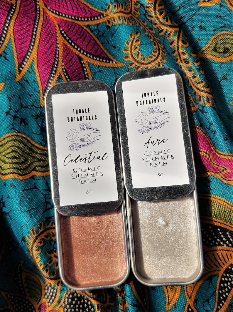 Celestial Shimmer Balm, Highlight, Highlighter, Mineral Makeup, Organic Bronzer, Ritual, Luminizer, Glowing Skin, Natural bild 2