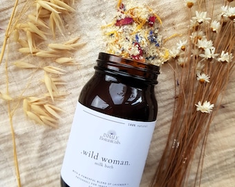 Wild Woman Milk Bath, Lavender Patchouli, Bath Ritual, Moisturising Bath, Healing & Grounding, Moon Bath, Oat Bath