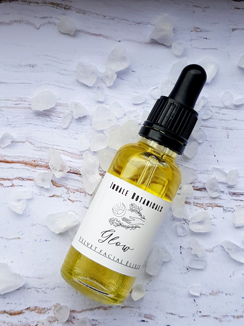 Glow Facial Elixir Facial Oil Herbal Organic Skincare Eco Etsy