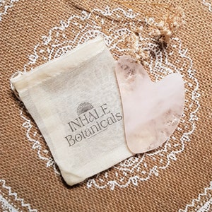 Rose Quartz Gua Sha board, Facial Massage, Skincare Gift, Massage tool, Crystal Facial, Eco beauty, Self Care, Vegan