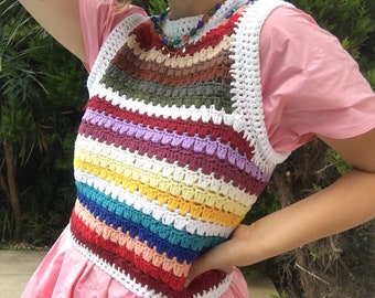 Hand Knitted Vest - Etsy
