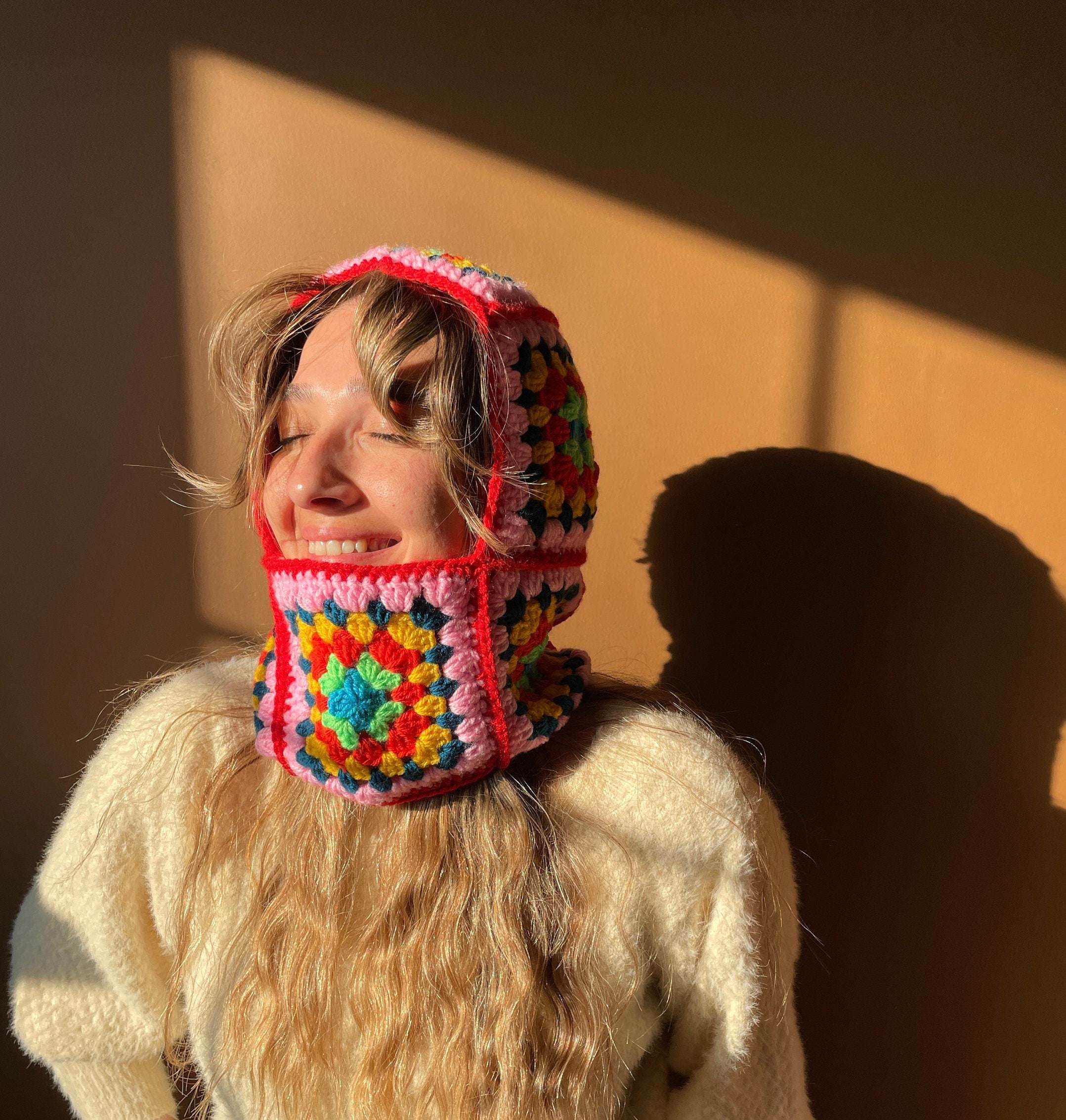 Crochet Colorful Balaclava for Women, 8 Different Colors Balaclava, Valentines Day Gift, Warm Winter Hat, Bhava's Style Boheme Unisex Hat