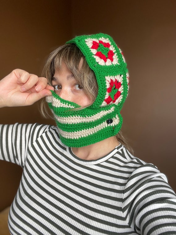 Bonnet tricoté unisexe pour enfants, bonnet de ski, masque de cagoule,  protection du visage et du