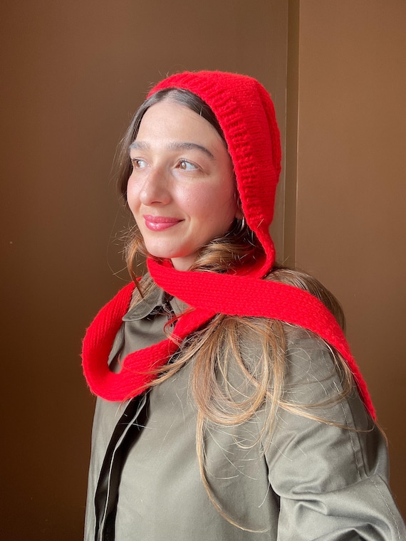 Sciarpa Cappelli Da Uomo Fatti A Mano Berretto Rosso All'uncinetto