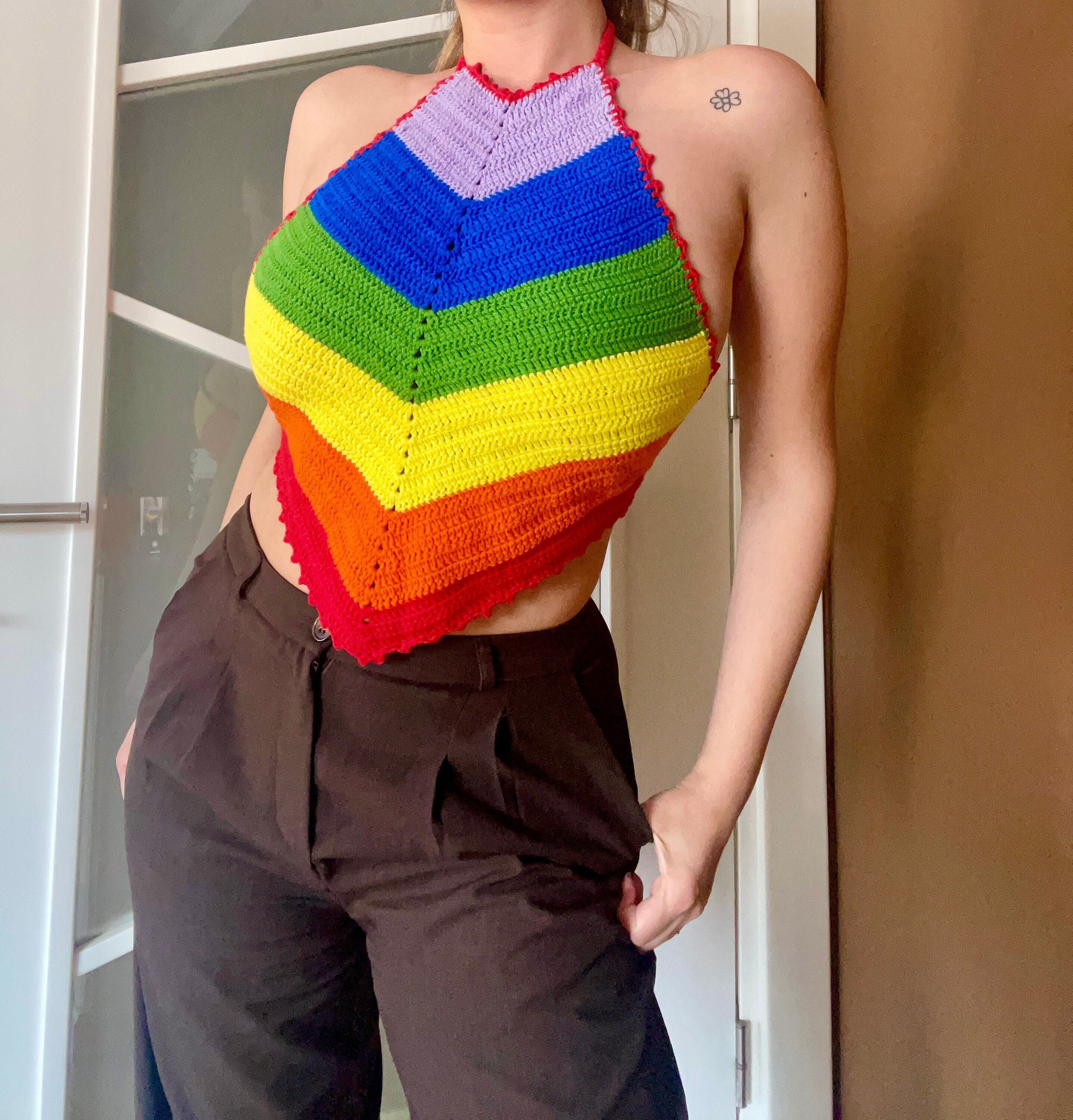 Rainbow Crochet Bra -  Canada
