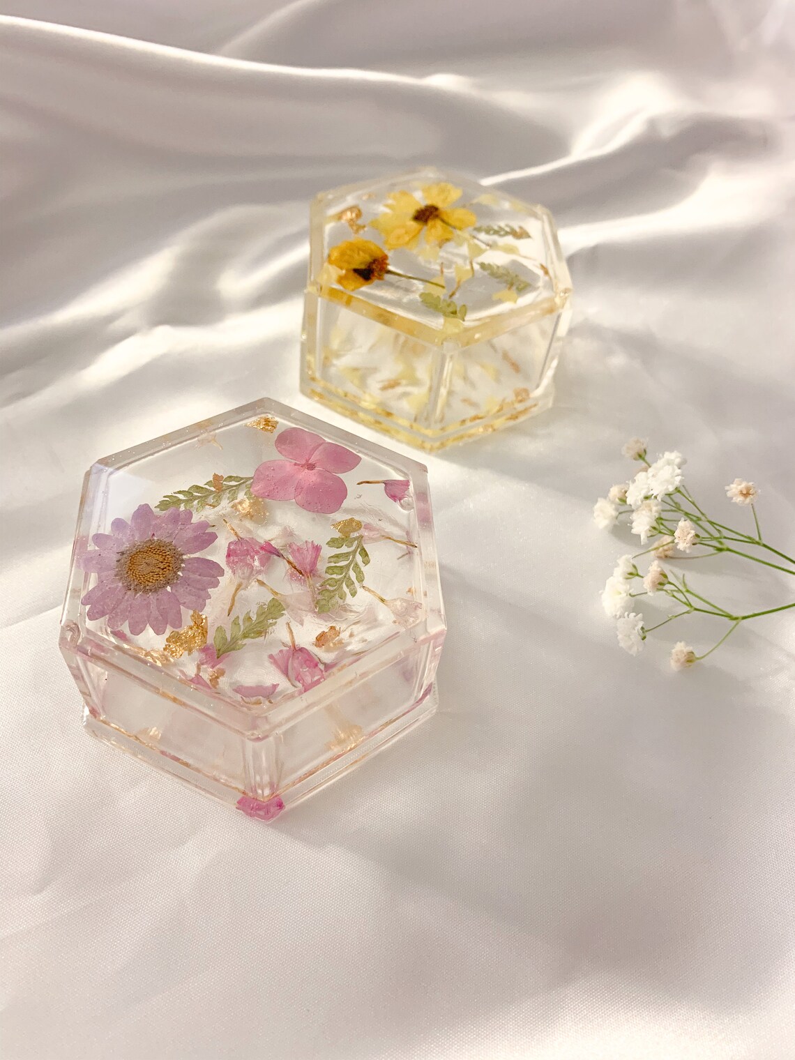 Resin Jewelry box Trinket Box Jewelry Holder Resin Trinket Etsy