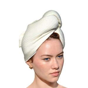 Better Than TShirt Hair Towel for Curly Hair | Handmade in FL Organic Bamboo | Not Microfiber Sleep in Hair Towel Sustainable