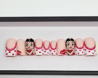 Inspired Betty Boop Press Ons