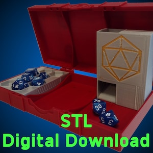 Character Tome - All-In-One Dice Case & Roller, Mini/Card Storage Modular TTRPG Player Kit