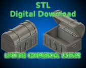 Treasure Chest STL File w/ Commercial License