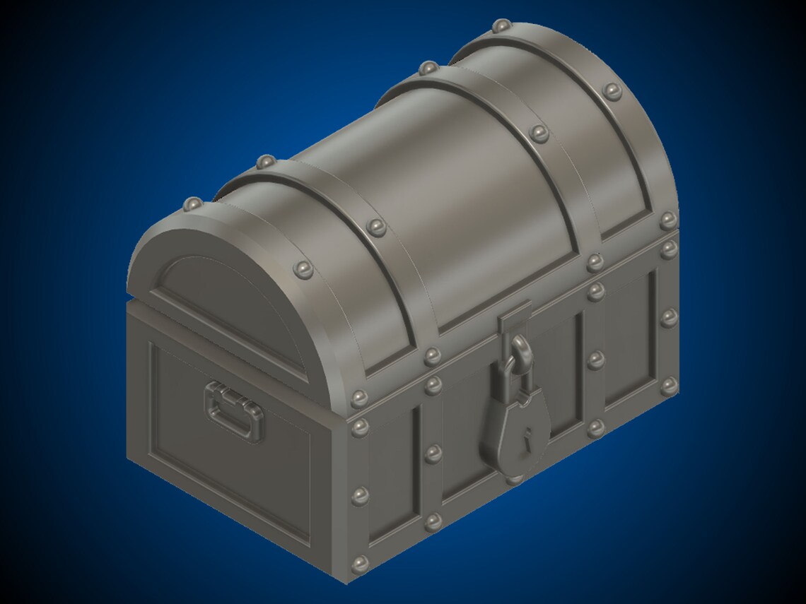 Treasure Chest STL File - Etsy