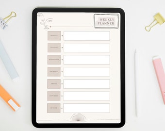 Digital Planning For Artists, Instant download, Minimal Productivity Planner, Daily Planner, One Page