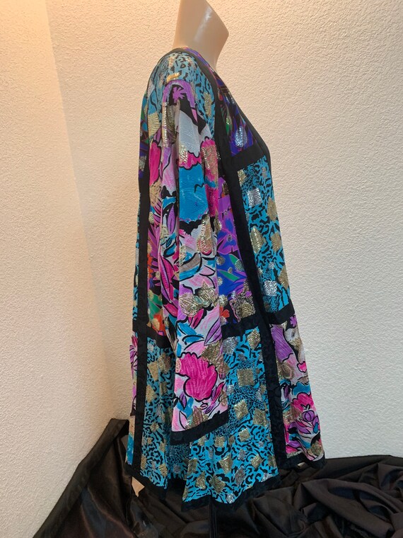 Vintage Diane Freis Silk Long Jacket unworn - image 2